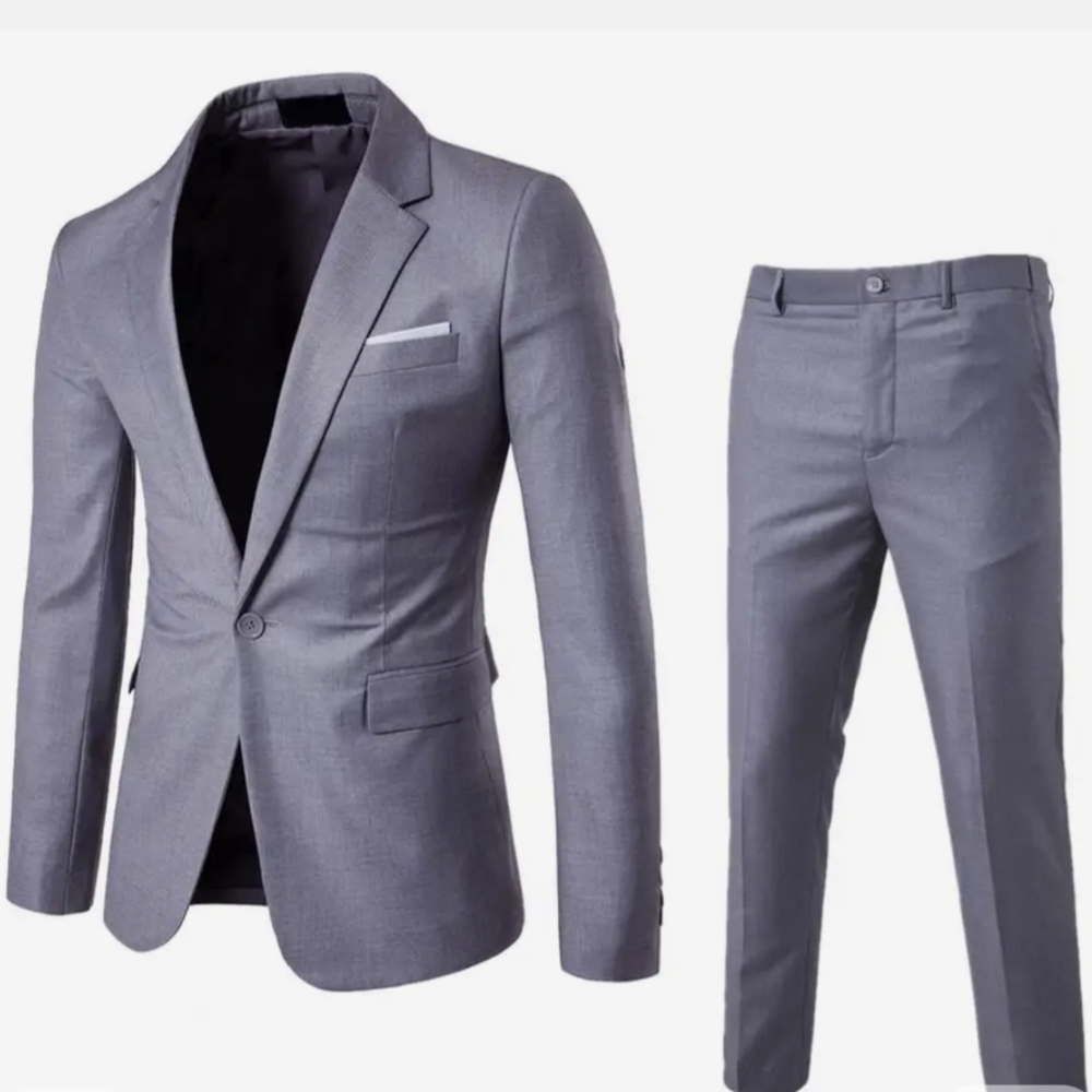 The Great China Wall Gray Slim Fit Suit